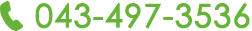 お電話番号043-497-3536
